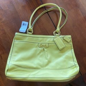 Coach Purse - lemon-lime colour